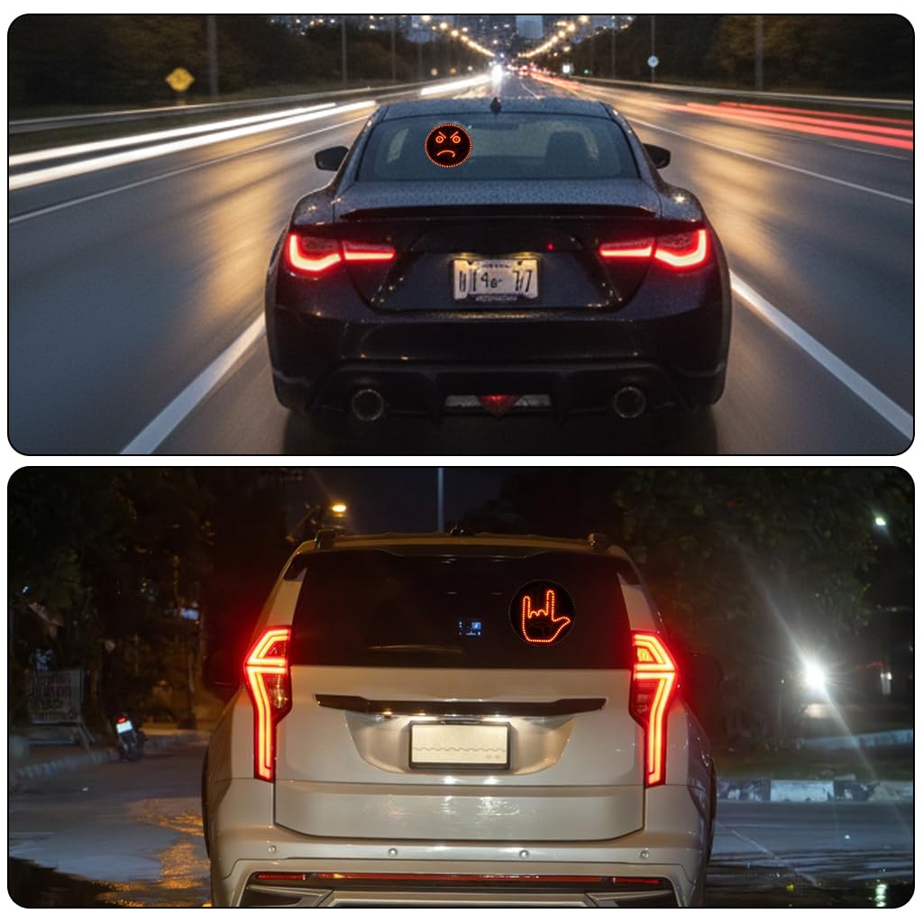 STHIRA Car Rear Windshield LED Light with Remote for Fun Displays and Dual Power | 8 Patterns