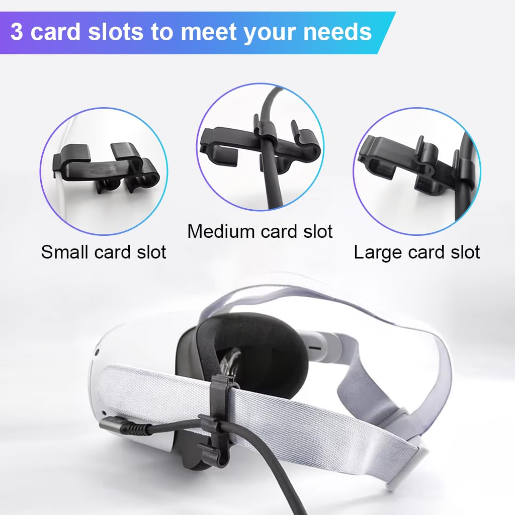ZORBES VR Cable Clamp for Oculus Quest and Pico Headsets with Quick Release Buckle | Heat Resistant up to 105 Degrees