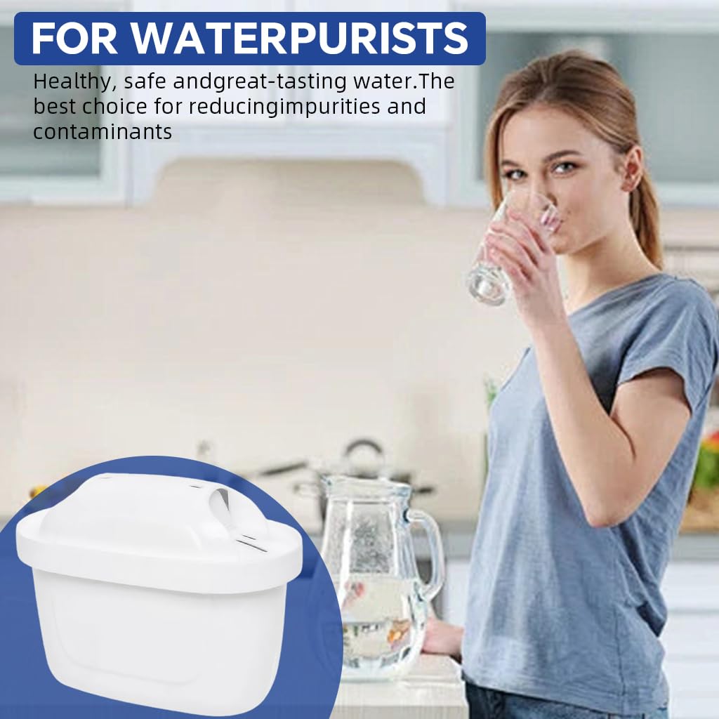 HASTHIP Compatible Brita Water Filter Pitchers for Clean Drinking Water with 32 Gal Capacity | Easy Twist Lock Replacement Design