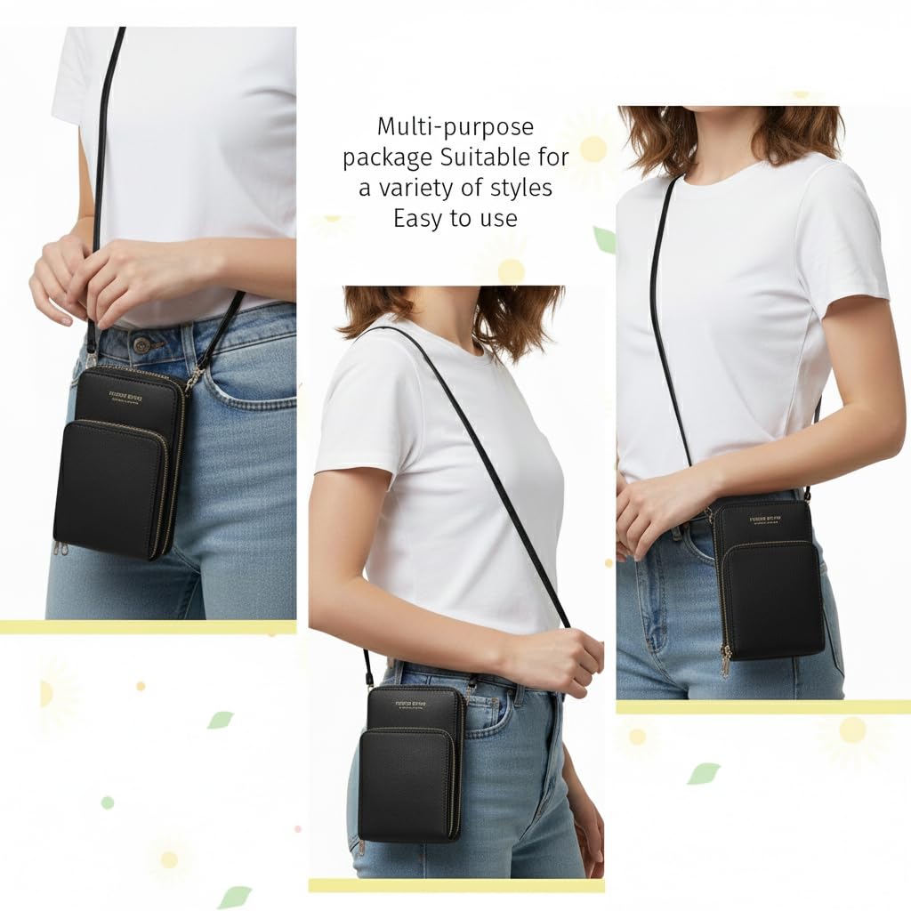 ZIBUYU Small Crossbody Cell Phone Bag for Women with Compact Design and Secure Storage