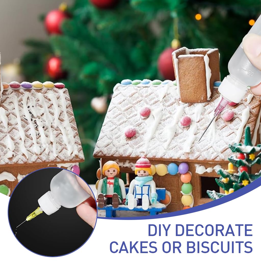 HASTHIP Needle Tip Glue Bottles Set for Craft Projects with 41pcs and Blunt Tips | Plastic Squeeze Applicators