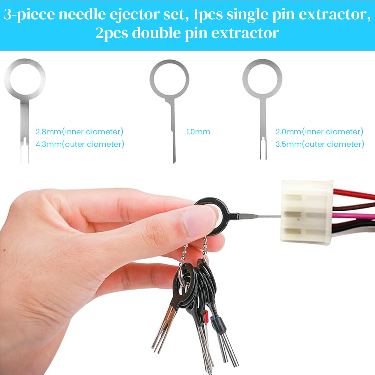 STHIRA Terminal Removal Tool Kit for Cars and Motorcycles with 80 pcs Extractors | Stainless Steel Pin and Blade Set