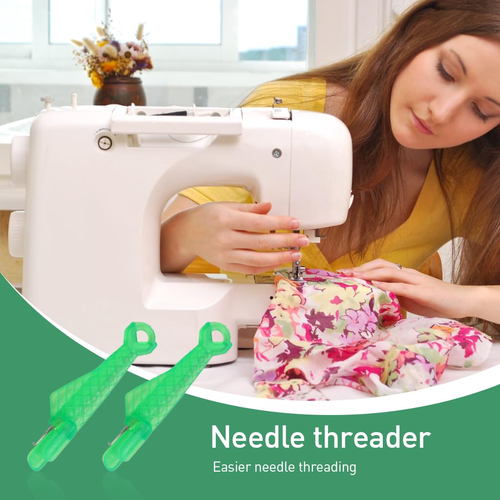 HASTHIP Sewing Machine Needle Threader Set of 10 with Automatic Loop Tool for Easy Use