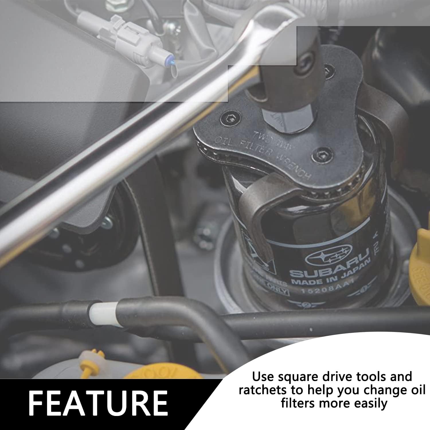 STHIRA Oil Filter Removal Tool for Cars and Motorcycles with 3 Jaw Adjustable Grip | Stainless Steel 2.1–4.2 in Wrench