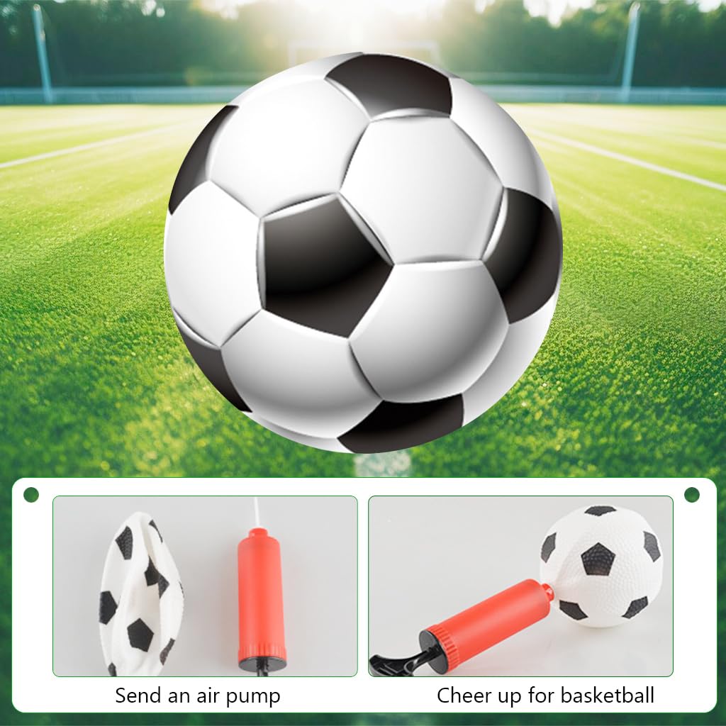Proberos Football Goals Kit for Backyard Play with 37.4x27.6in Nets and Inflatable Ball | Easy DIY Assembly for Kids