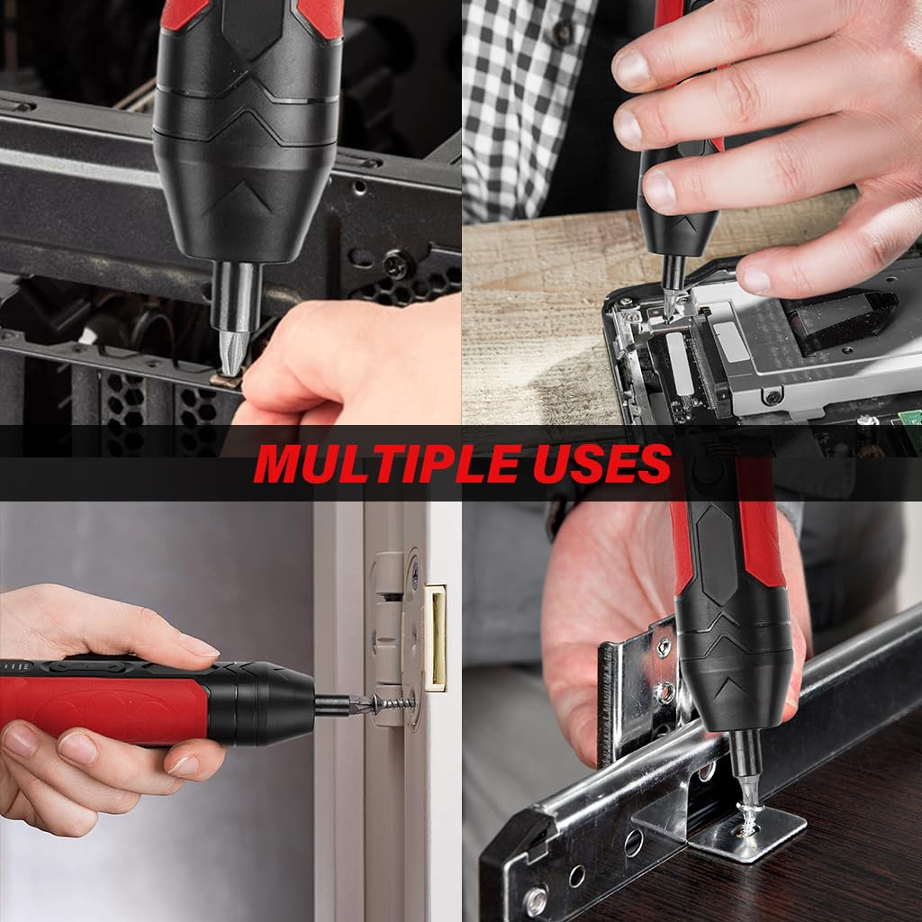 Serplex Electric Screwdriver Kit with 4.2V Motor and 10 Bits for DIY Projects | USB Rechargeable