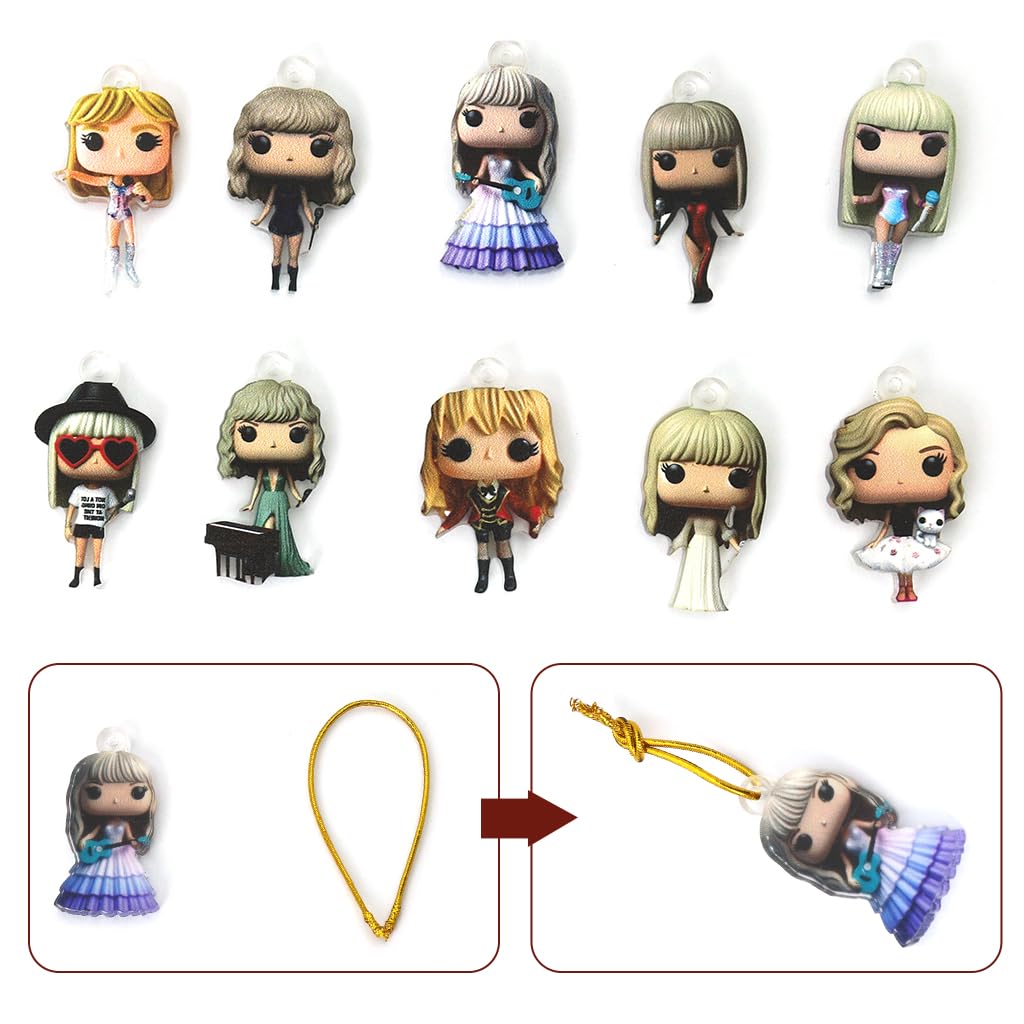 HASTHIP Advent Calendar Gift for Music Lovers with 24pcs Ornaments and Keychains | Holiday Countdown Box