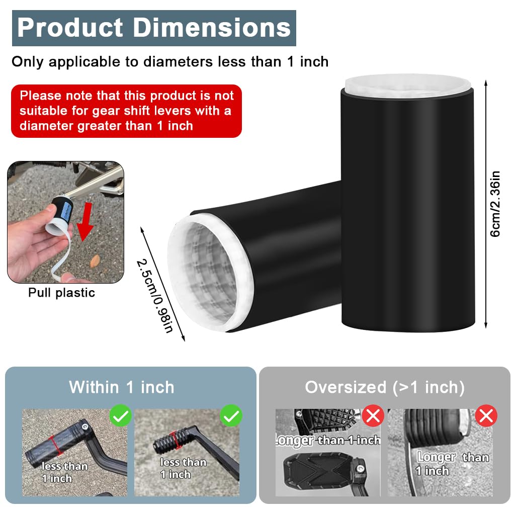 STHIRA Motorcycle Shift Lever Sleeve Cover for Shoe Toe Protection with Textured Silicone | 2Pcs Universal Gear Lever Covers