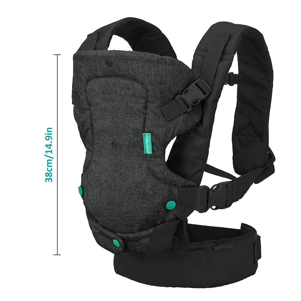 SNOWIE SOFT 4 in 1 Kangaroo Baby Carrier for 0 to 2 Year Use with Lumbar Support & Sun Cover | Adjustable Breathable Cotton
