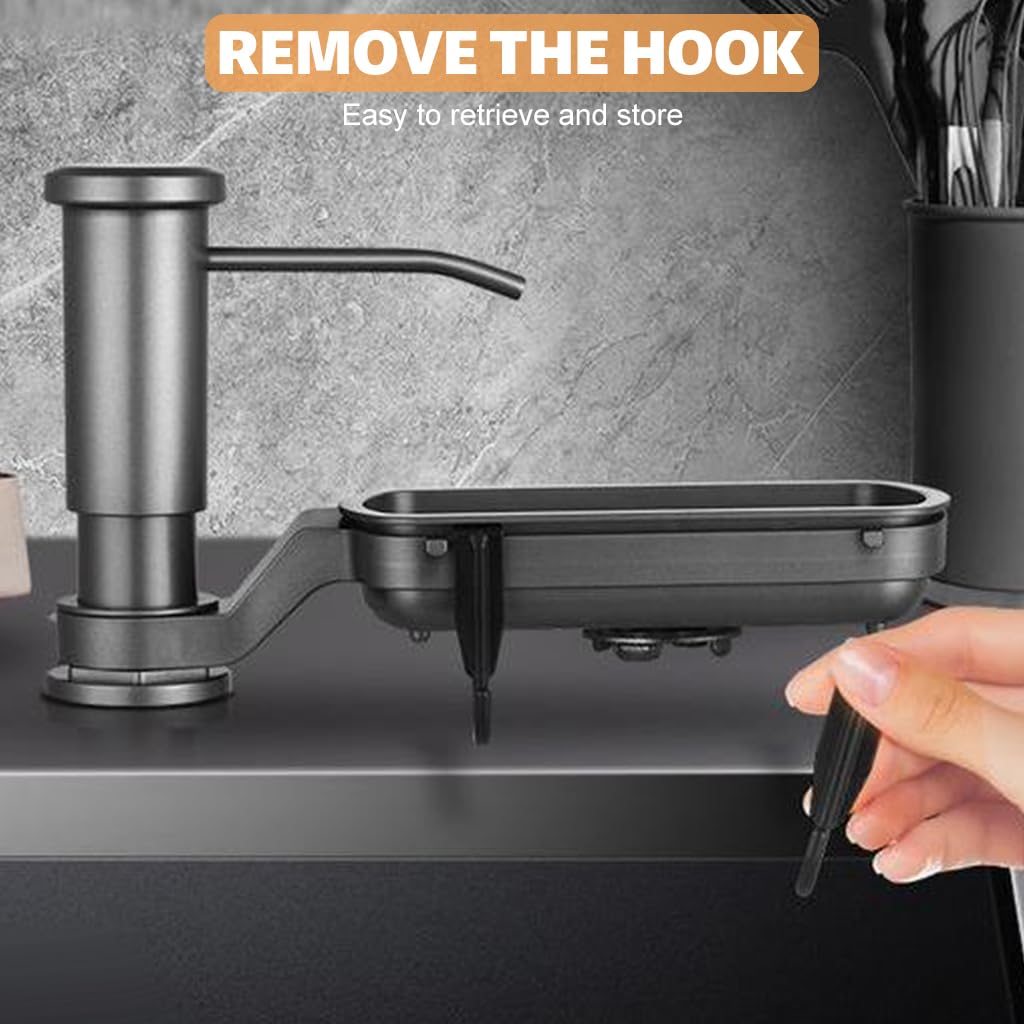 Supvox Soap Dispenser for Kitchen Sink with 3.3ft Extension Tube featuring 2 in 1 Pump | ABS Countertop Design