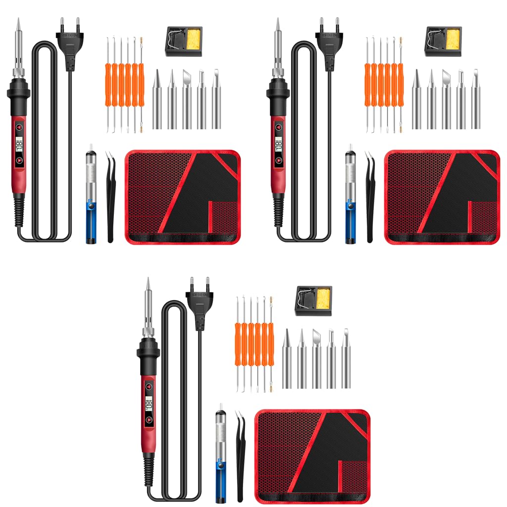 Serplex Soldering Iron Kit for Repair Work with Adjustable 180–520°C LCD Control | 16 Pcs Set