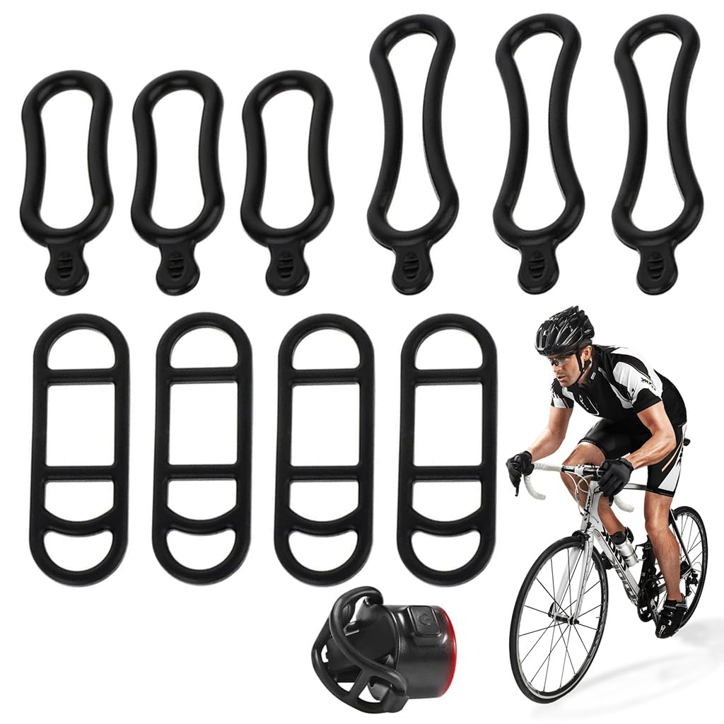 Proberos Bicycle Silicone Bands for Bike Lights and Phones featuring Elastic Rubber Grip | 10Pcs