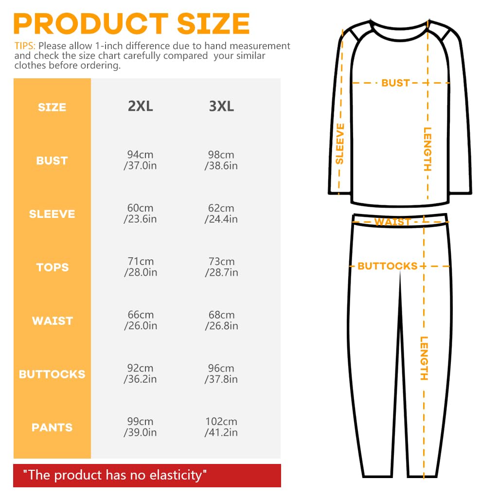 SANNIDHI Thermal Underwear for Men with Fleece Lined 2PCS Set | Moisture Wicking Base Layer