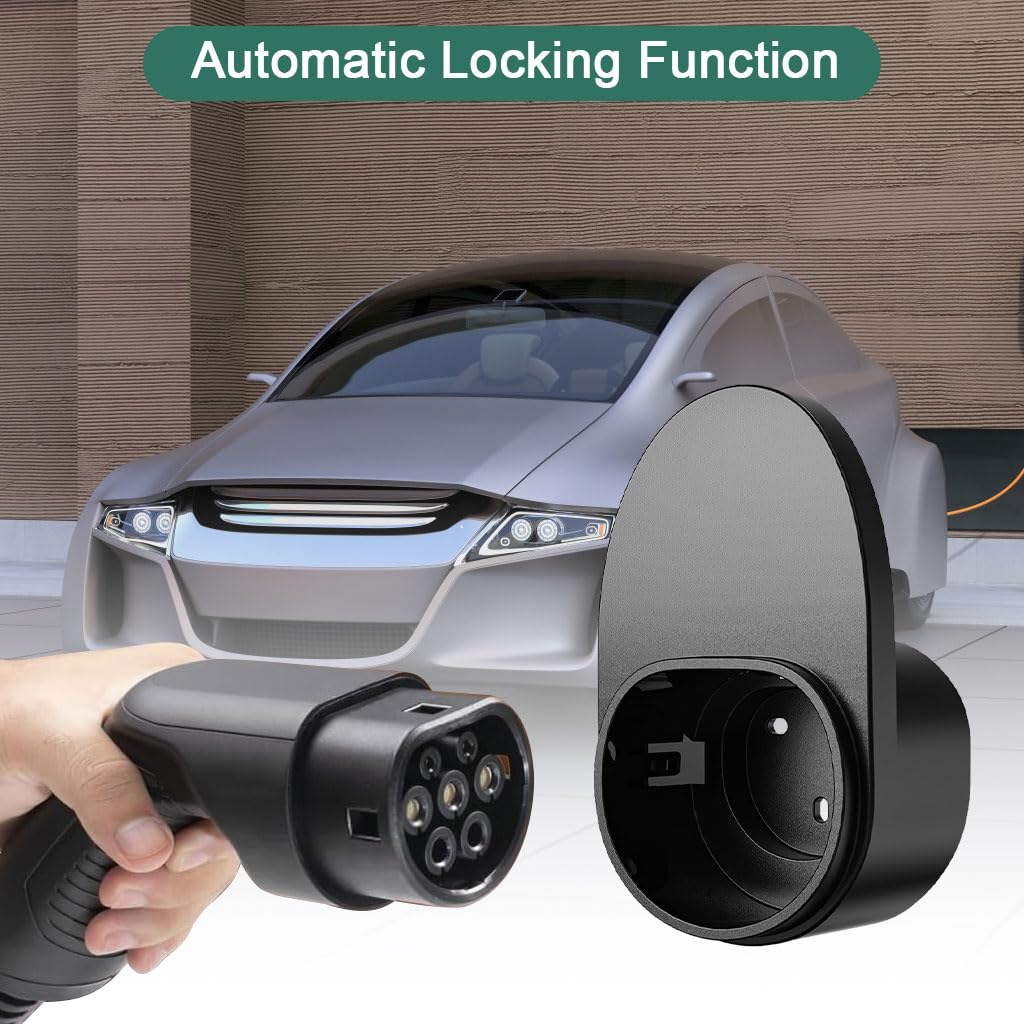 STHIRA Charging Plug Wall Holder for EV Use with Screwfix Mount and PC Bracket | Cable Organizer