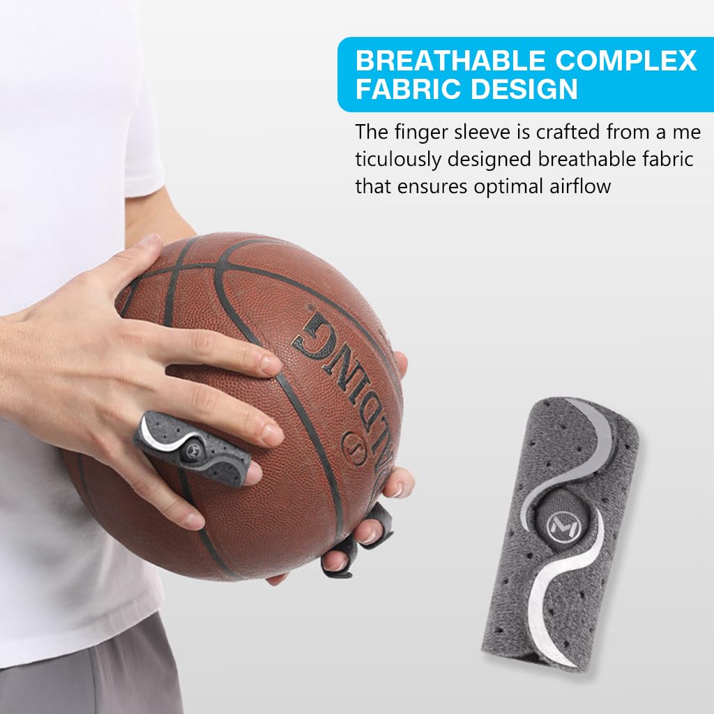 Proberos Finger Sleeve for Basketball and Volleyball with Adjustable Compression and Spring Support | Breathable Protective Fit