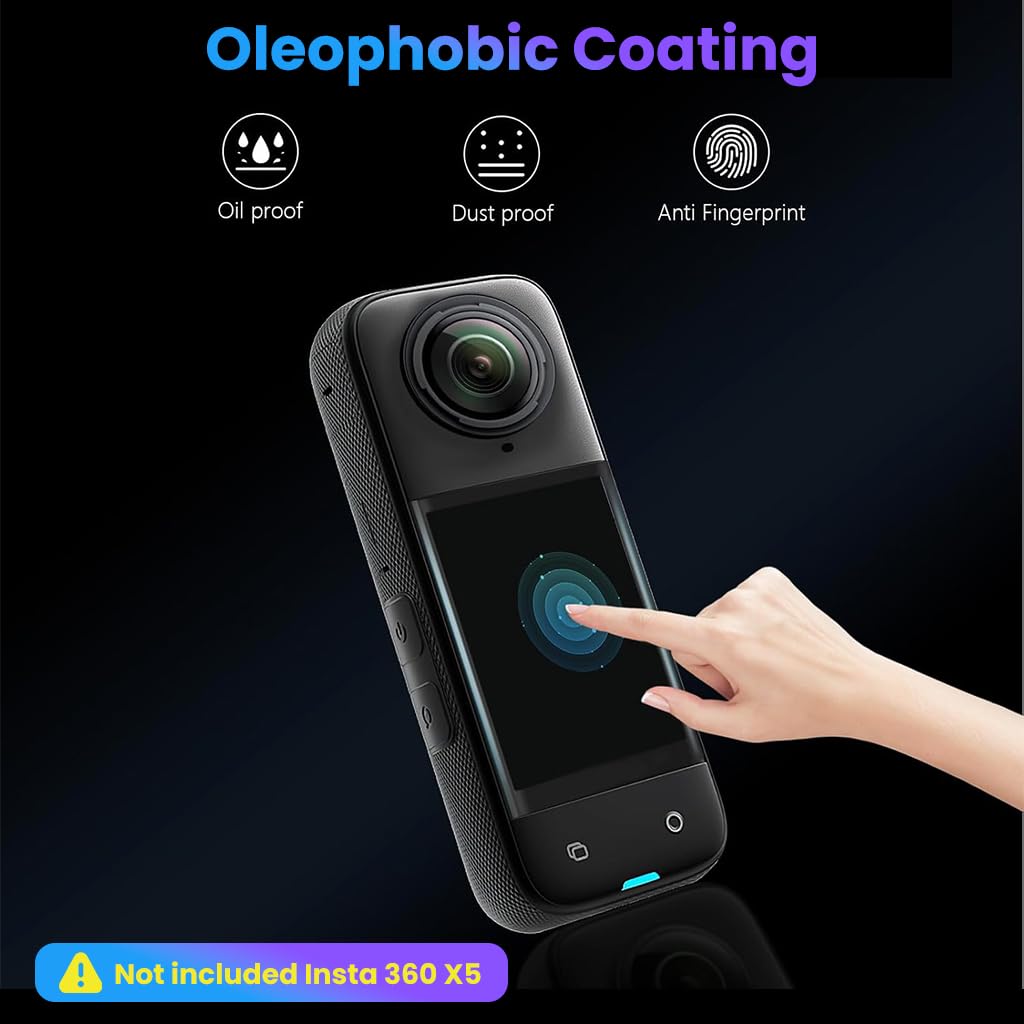 ZORBES Screen Protector for Insta 360 X4 with 9H Tempered Glass and Oleophobic Coating | HD Clarity