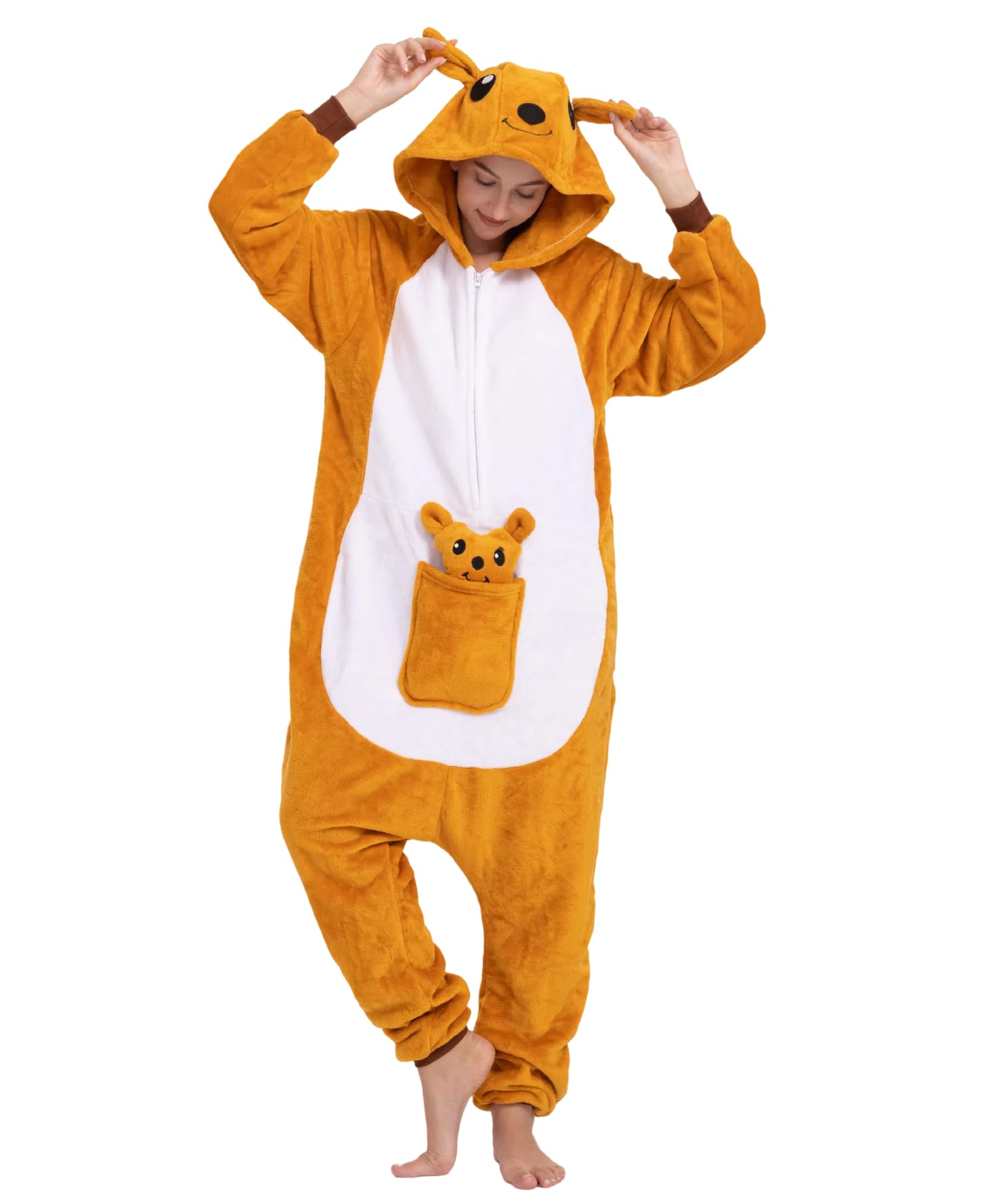 PALAY® Animal Pajamas for Adult Brown