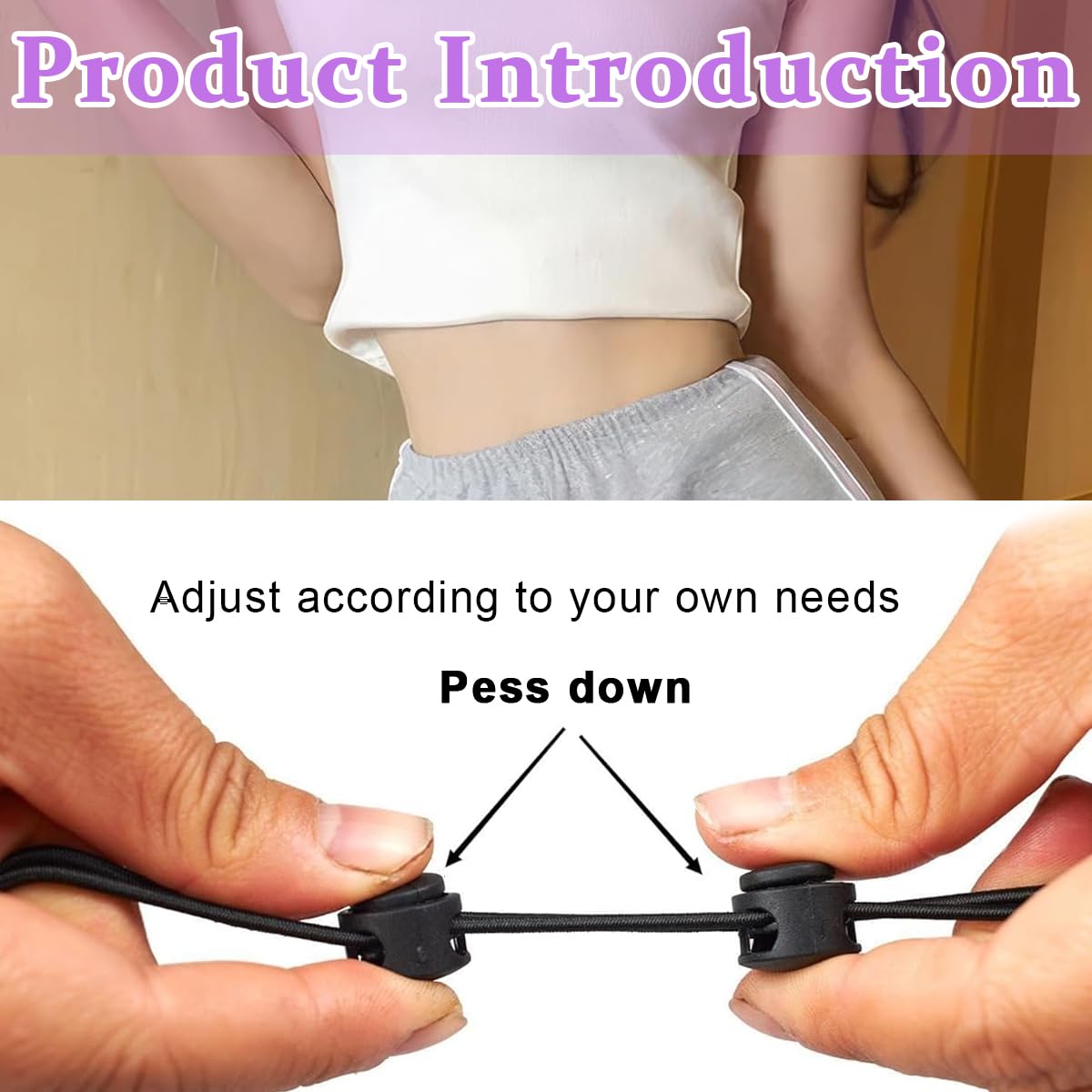 PALAY® 2Pcs Crop Tuck Adjustable Waist Band for Crop Top Shirt Tuck Elastic Band Crop Band for Tucking Tops Sweaters T-shirt, Fashion Y2K Style Accessory