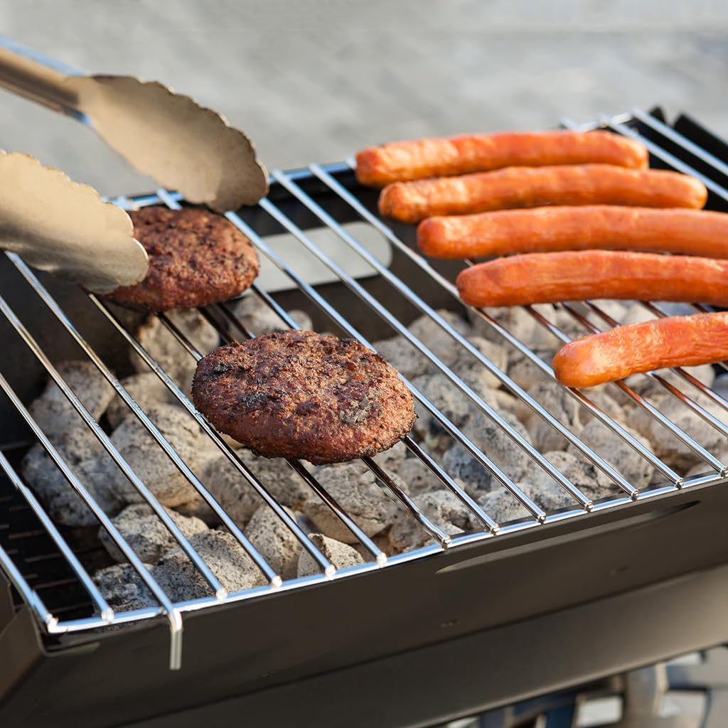 HASTHIP Portable BBQ Grill Set for Camping and Picnic featuring Foldable Design | 17.3x11.2x14 in Cold Rolled Steel