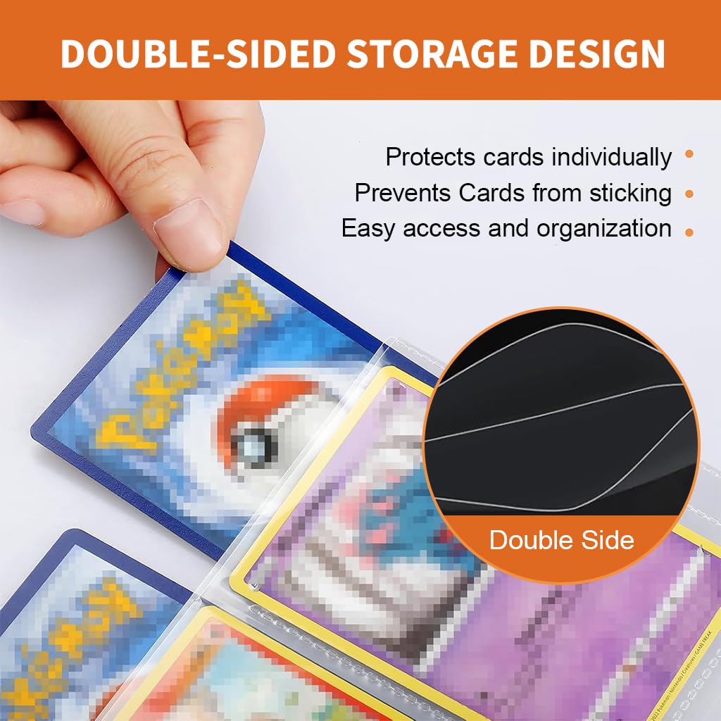 PATPAT Trading Card Holder with 540 Pockets and Snap Button Closure | Double Sided PP Organizer