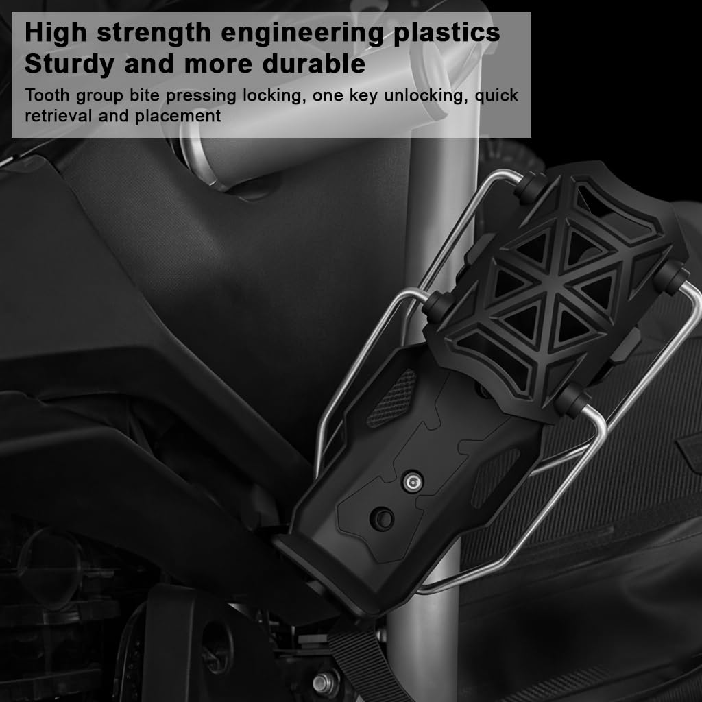 STHIRA Motorcycle Cup Holder for Bikes and Scooters featuring Quick Release and 360° Adjustable Clamp | Lightweight ABS Alloy Design