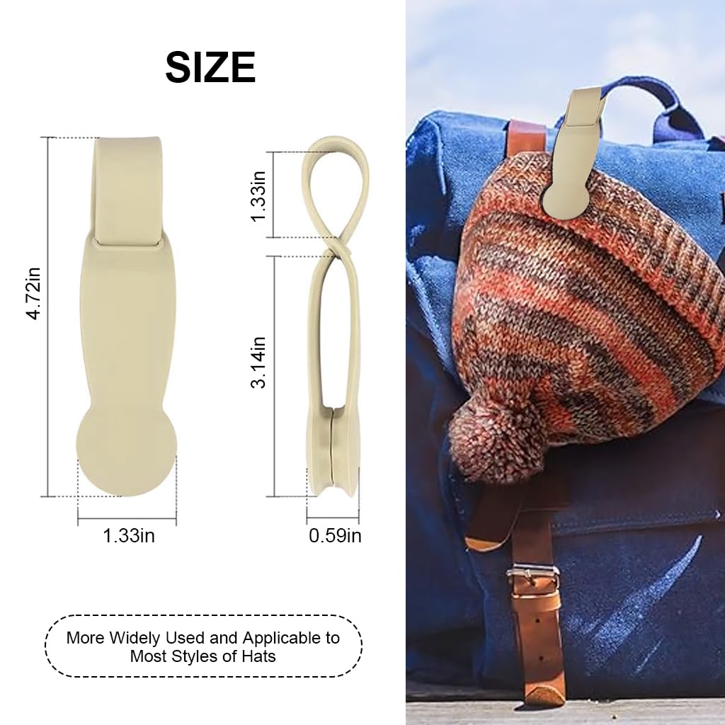 MAYCREATE Elastic Hat Clip for Travel with Strong Magnetic Closure and Silicone Grip | 2 Pack