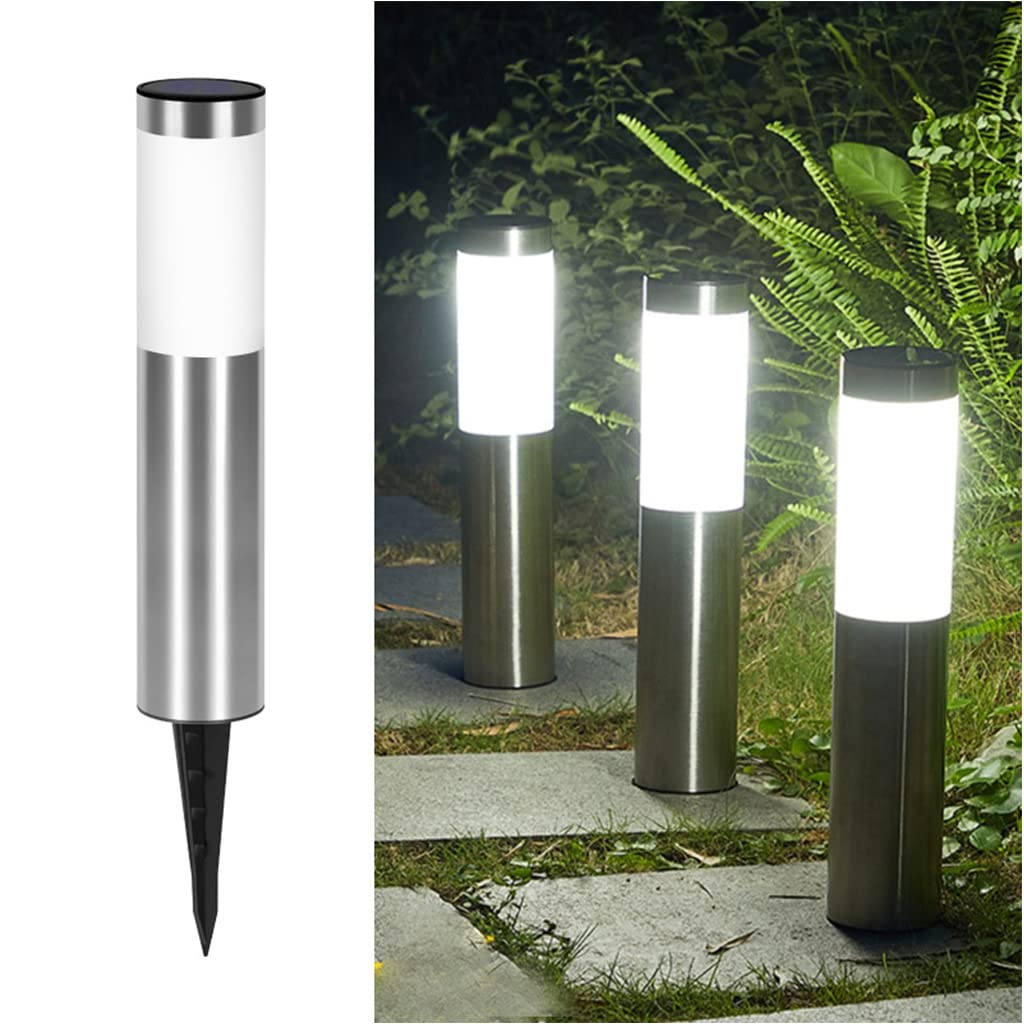 ELEPHANTBOAT Solar Lights for Garden Pathway with Monocrystalline Panel and IP44 Waterproof Design | 360° White LED Illumination