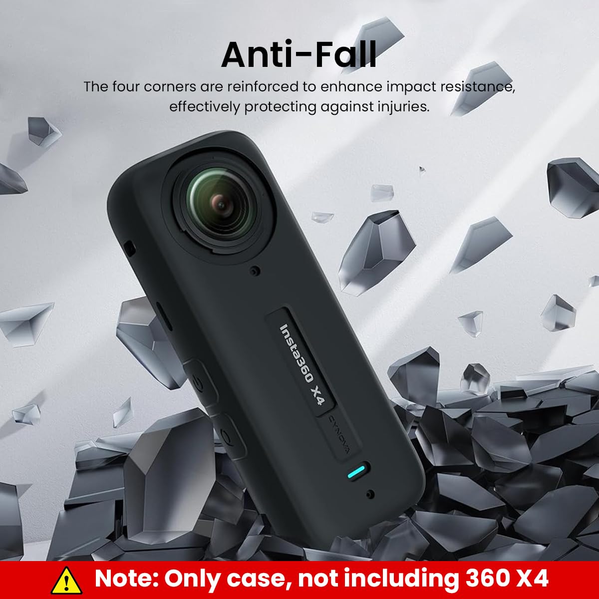 ZORBES Silicone Cover for Insta 360 X4 2Pcs Set with Lens and Skin Protection | Anti Scratch Waterproof Camera Guard