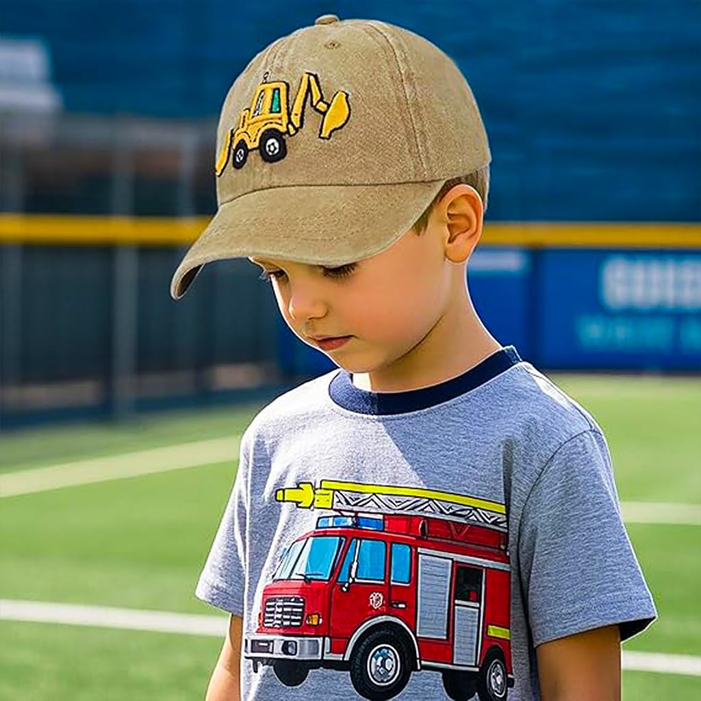 GUSTAVE Kids Baseball Cap for Summer with UV Protection and Adjustable Buckle | Cotton Hat for 3–8 Year Old Boys and Girls