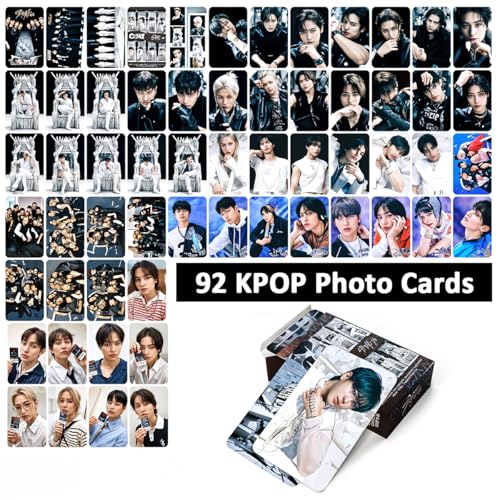ZIBUYU® 184PCS StrayKids Collectible Photocards Stickers Gift Set Includes 60 Lomo Cards 32 Photocards