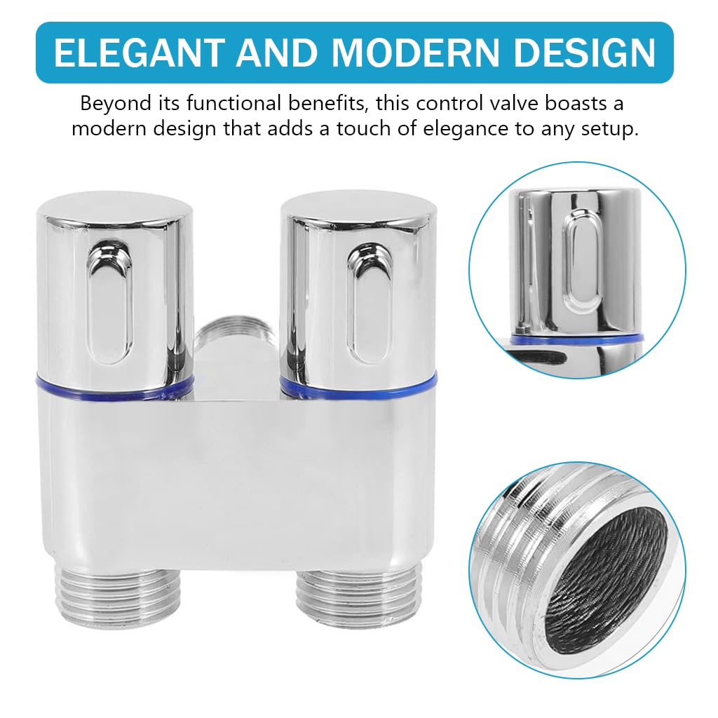 Supvox Water System Control Valve for Bathroom and Bidet featuring Dual Outlet Brass Design
