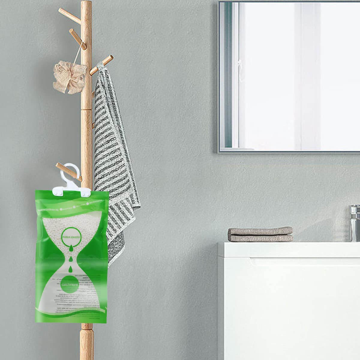 HASTHIP Moisture Absorbers for Closet with Hanging Hook Design and 160g Capacity | 5 Pack