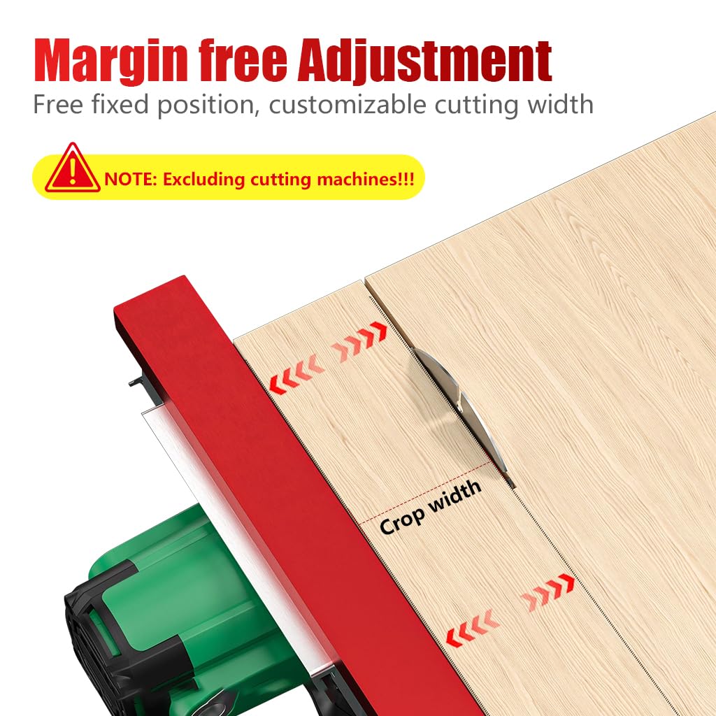 Serplex Woodworking Cutting Guide Fence for Straight Cuts with Adjustable Rail Support | Stable Alignment for Saws