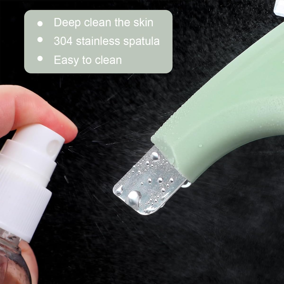 MAYCREATE Blackhead Removal Tool for Deep Exfoliation with Stainless Steel Scrubber 2 PCS