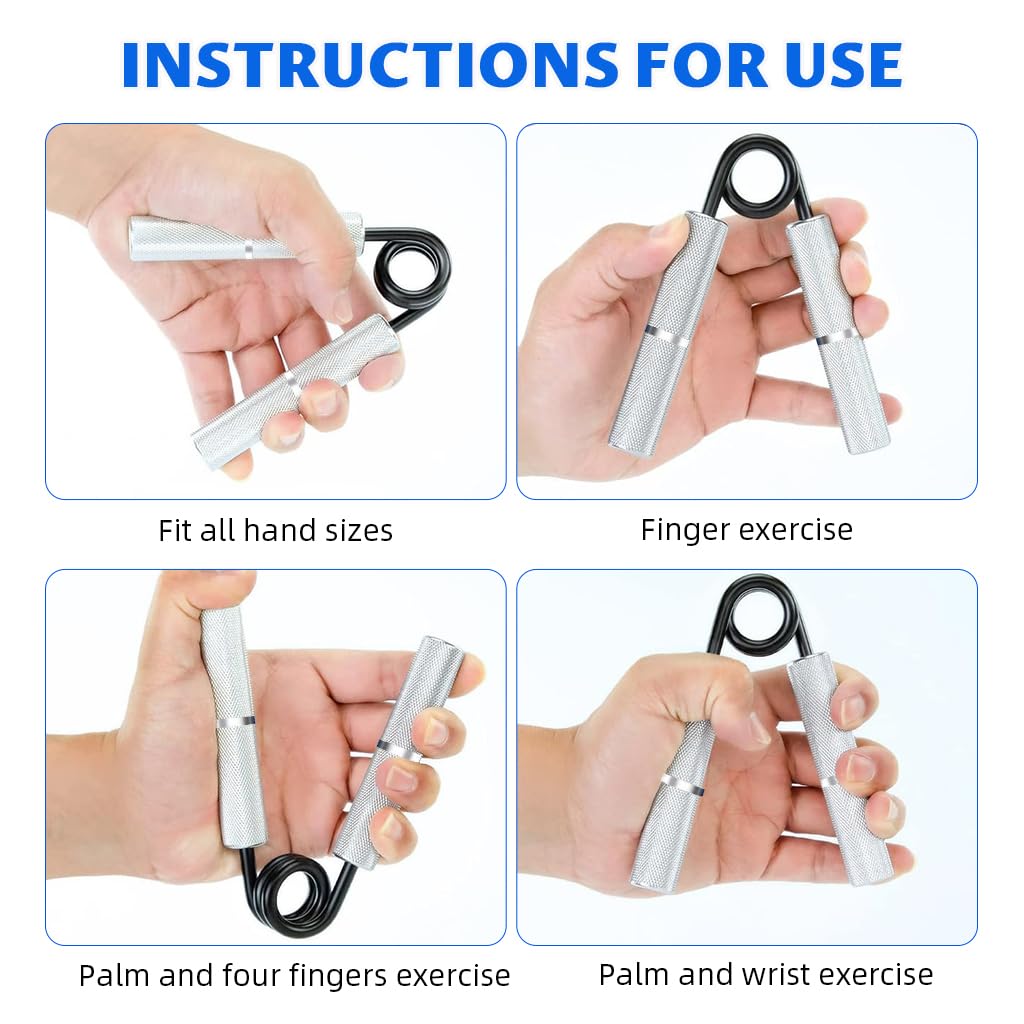 Proberos Grip Strengthener for Forearm Training with 250LB Resistance and Aluminum Alloy Spring