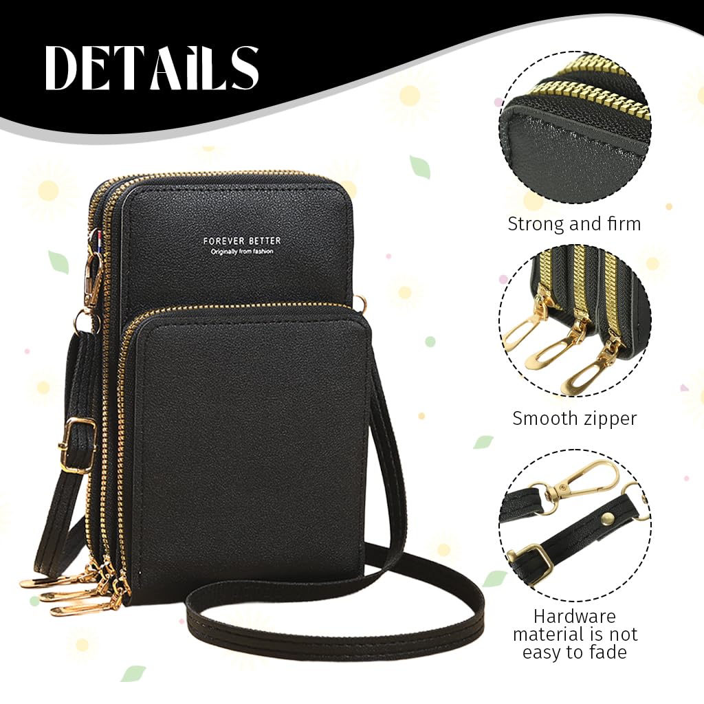 ZIBUYU Small Crossbody Cell Phone Bag for Women with Compact Design and Secure Storage