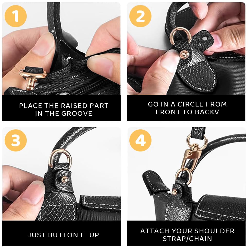 PALAY Bag Leather Strap Replacement for Crossbody or Shoulder Bags featuring 47 in Adjustable Quick Release PU Leather Design Black 2PCS