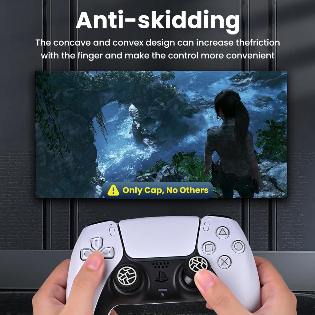 ZORBES PS5 Controller Thumb Grip Caps 4PCS with Anti-Slip Silicone | for PS4 Xbox Switch Pro