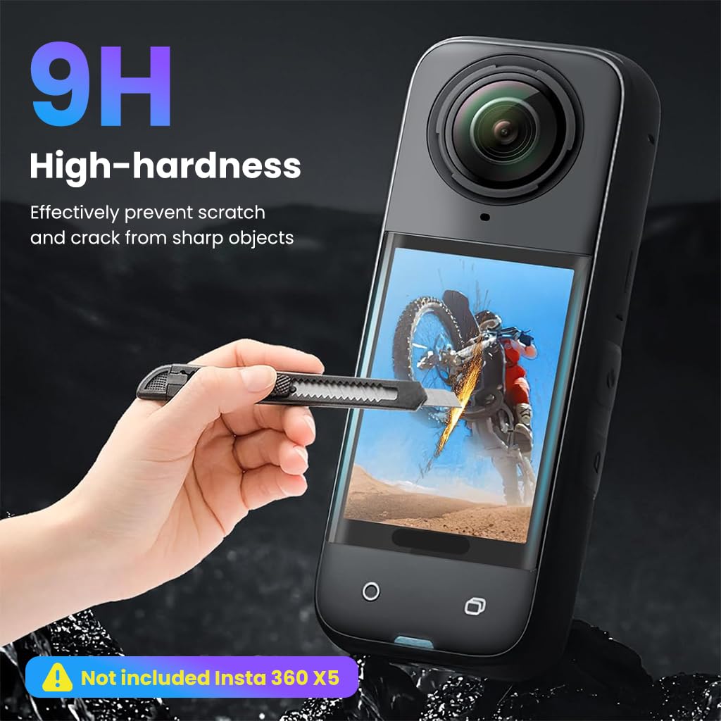 ZORBES Screen Protectors for Insta360 X5 with 9H Tempered Glass | 2 Pack Scratch Resistant Film