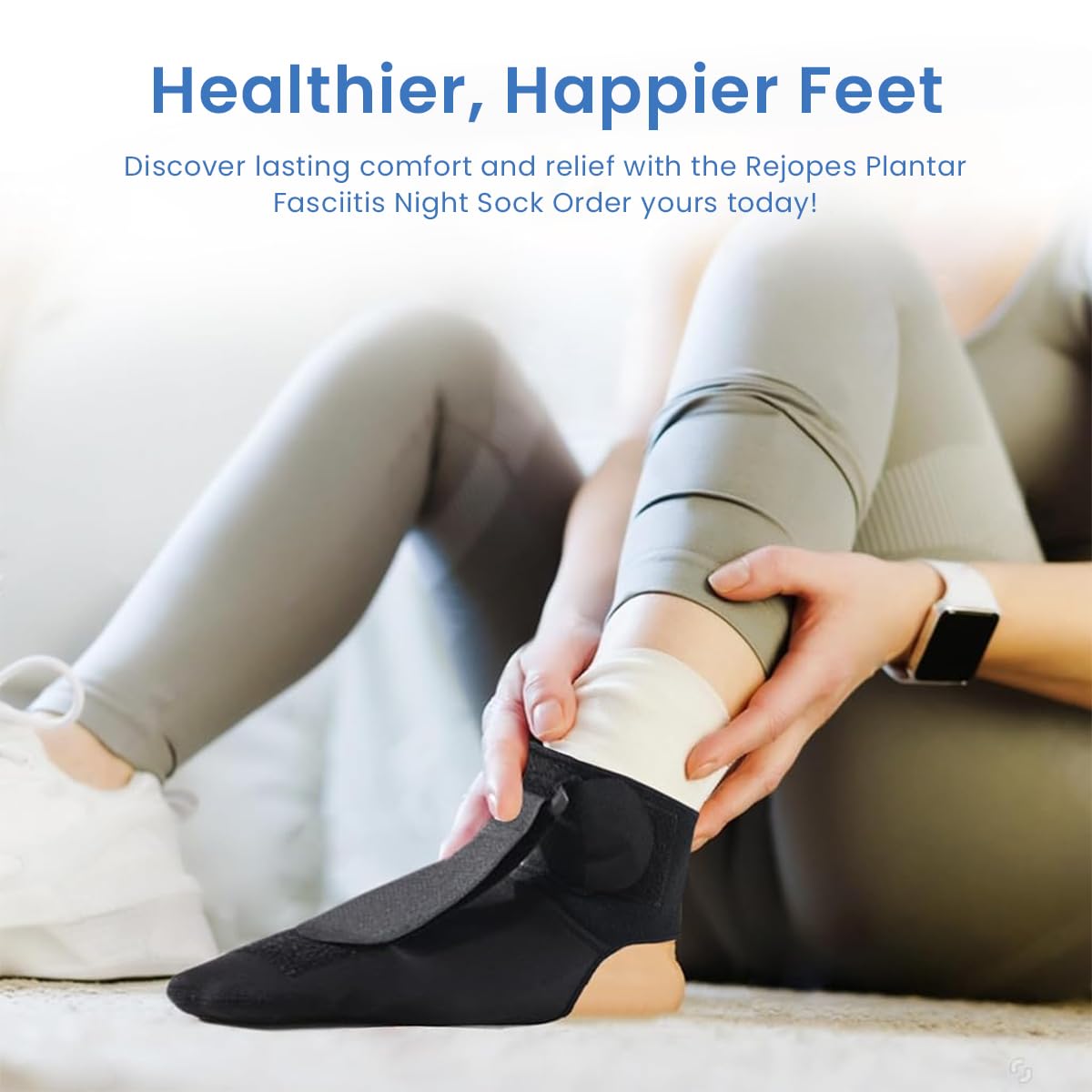 HANNEA® Ankle-foot Orthosis, Foot Drop Splint Adjustable Ankle-foot Orthosis Wearable Night Splint for Improve Foot Drop Gentle Foot Support for Pain Relief and Healing, Size M