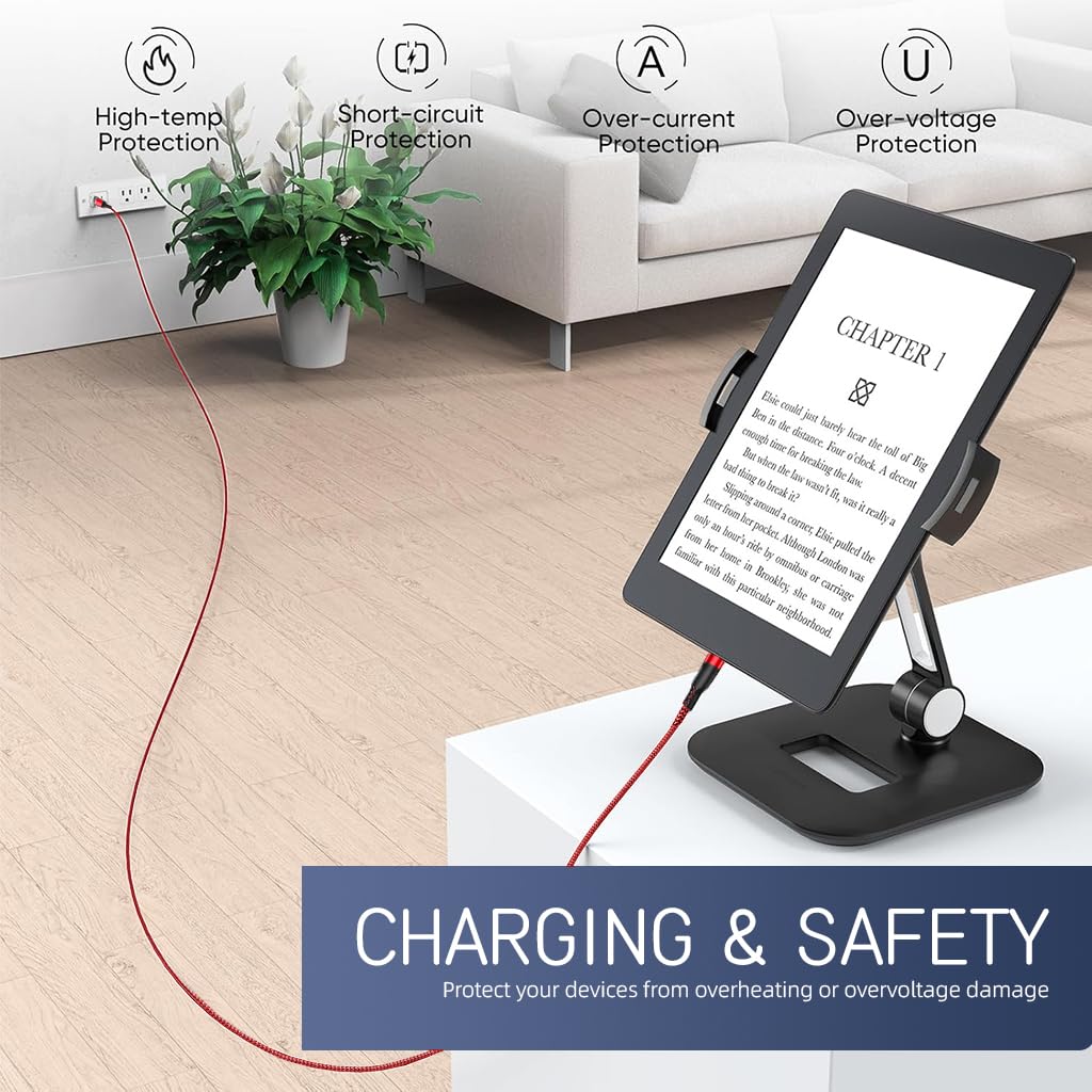 Verilux USB A to Micro USB Charging Cable 9.8 ft with Braided Nylon Build | 480Mbps Data Sync