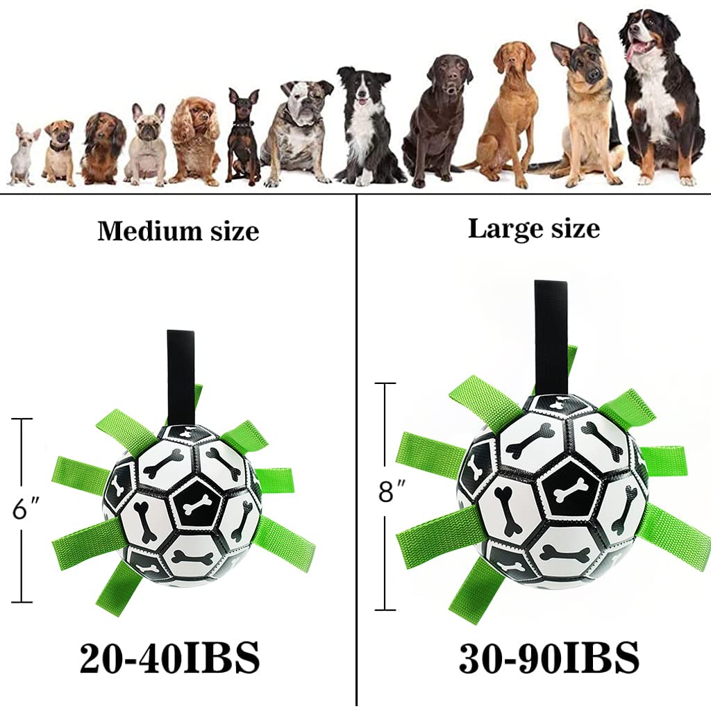 ELEPHANTBOAT Dog Football Toy for Outdoor Throwing and Catch Game 7 in TPU Ball | Includes Air Pump