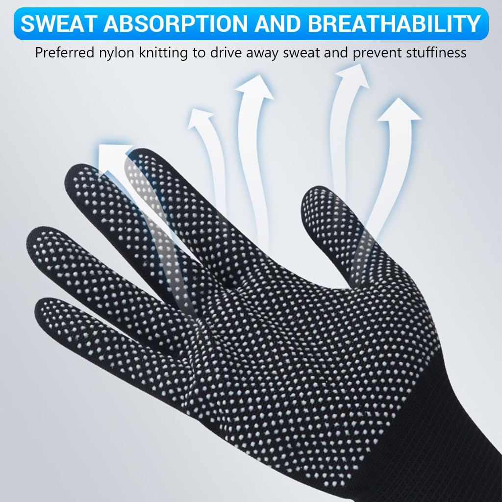 PROBEROS Work Gloves for Repair and Outdoor Tasks with Full Palm Anti Slip Nylon | 4 Pairs