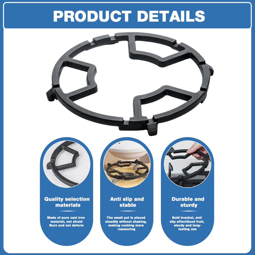 Supvox Cast Iron Wok Ring for Gas Stove with Ventilated Design and Stable Support | Easy to Clean