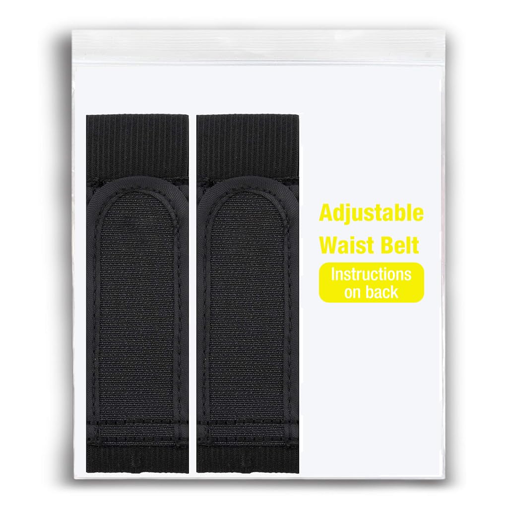 GUSTAVE No Buckle Elastic Belt for Men with Hook and Loop Closure 9.8 in | Comfortable Fit