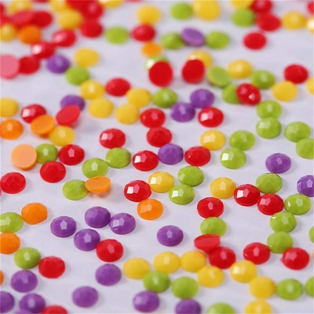 HASTHIP® DIY 5D Diamond Painting Kit Peach Blossom Bridge 11.8x15.8In with 572pcs Heart-Shaped Color-Coded Stickers for Crafts, Journaling, Scrapbooking, Embroidery, Planner Decoration Combo