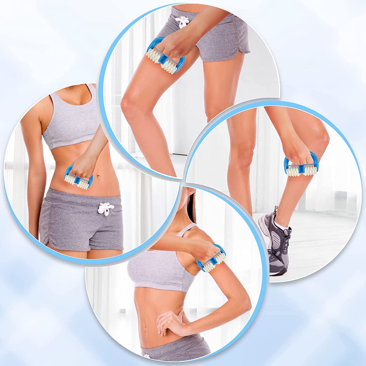 HANNEA Silicone Anti Cellulite Cup Set for Home Massage with Roller & 5 Pieces | Pain Relief