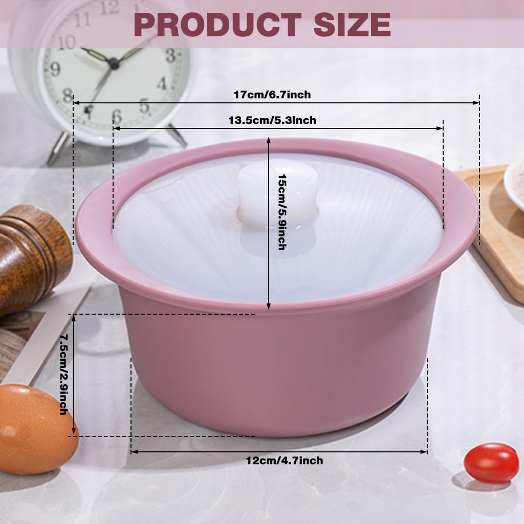 HASTHIP Silicone Microwave Steamer for Baby Food and Vegetables with Spill-Proof Lid | 700ml BPA-Free Bowl