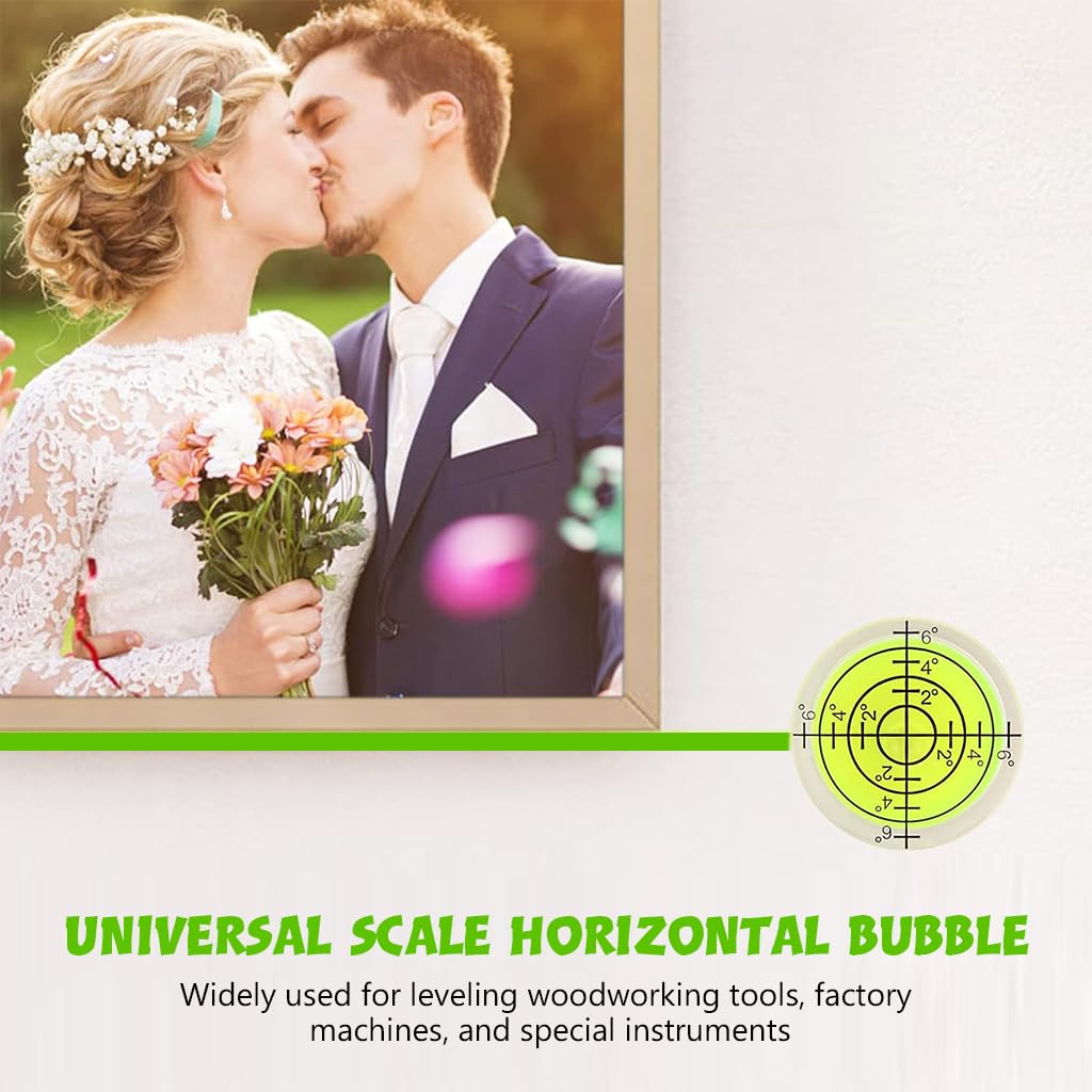 Serplex Circular Bubble Level for Tripods and Tables featuring 360 Degree Design and 3.2 cm Acrylic | Green Mineral Spirit Filled