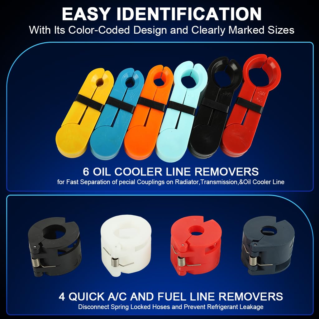 STHIRA Quick Disconnect Tool Set for AC and Fuel Lines with 22 Pieces and Ergonomic Grip | Aluminum Alloy Tools for Mechanics